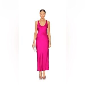 L'AGENCE Akiya Pink Satin Dress